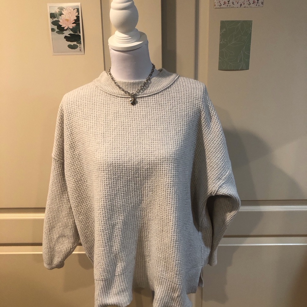 Aerie Light Gray Women's Cowl Neck Sweater